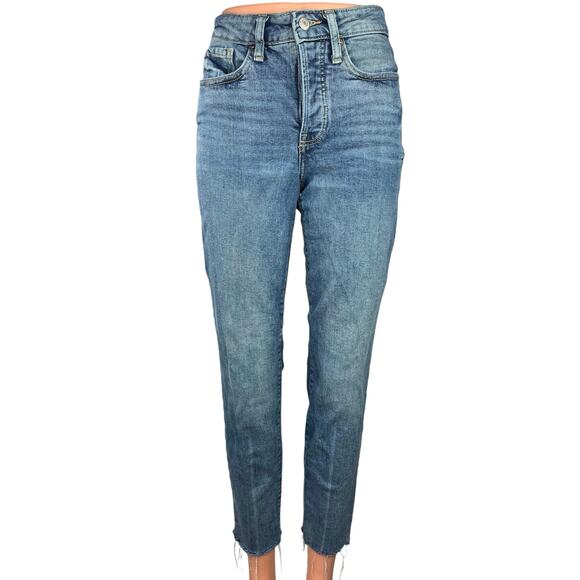 Old Navy Denim - Old Navy Blue Medium Wash High Rise Cropped Denim OG Straight Leg Jeans Size 0